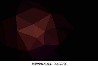 Dark Pink vector polygonal illustration, which consist of triangles. Triangular pattern for your business design. Geometric background in Origami style with gradient. 