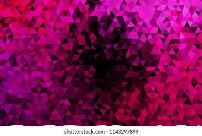 Dark Pink vector polygonal pattern. Shining colored illustration in a Brand new style. The completely new template can be used for your brand book.