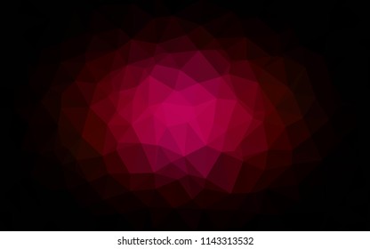 Dark Pink vector polygonal pattern. Colorful illustration in abstract style with triangles. A completely new design for your leaflet.