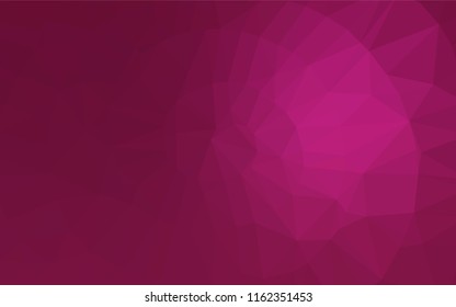 Dark Pink vector polygonal pattern. Creative geometric illustration in Origami style with gradient. The polygonal design can be used for your web site.