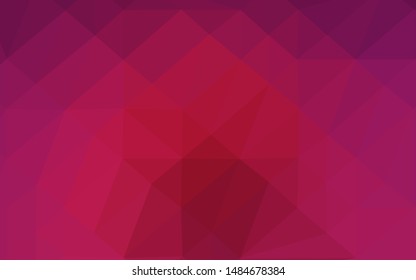 Dark Pink vector polygonal pattern. Shining illustration, which consist of triangles. Triangular pattern for your business design.