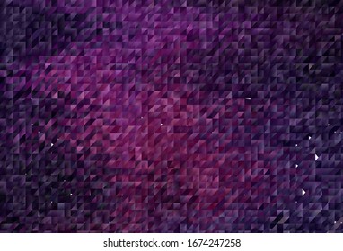 Dark Pink vector polygonal pattern. Modern abstract illustration with triangles. Completely new template for your banner.