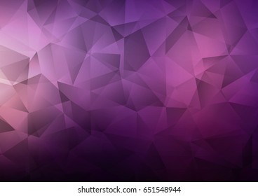 Dark Pink vector polygonal pattern. A completely new color illustration in a vague style. The template can be used as a background for cell phones.