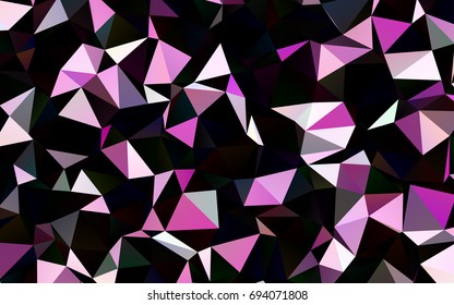 Dark Pink vector polygonal pattern. Colorful abstract illustration with gradient. A new texture for your design.
