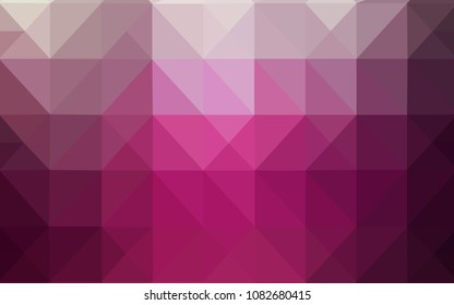 Dark Pink vector polygonal template. Polygonal abstract illustration with gradient. New template for your brand book.