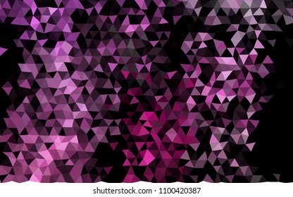 Dark Pink vector polygonal template. Geometric illustration in Origami style with gradient.  The textured pattern can be used for background.