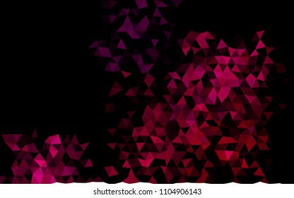 Dark Pink vector polygonal template. A sample with polygonal shapes. The best triangular design for your business.