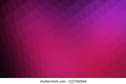 Dark Pink vector polygonal template. Shining illustration, which consist of triangles. Brand new style for your business design.