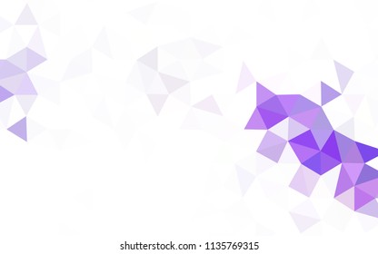 Dark Pink vector polygonal template. Triangular geometric sample with gradient.  Completely new template for your banner.