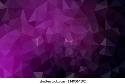 Dark Pink vector polygonal template. Geometric illustration in Origami style with gradient.  Template for cell phone's backgrounds.