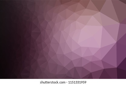 Dark Pink vector polygonal template. Creative illustration in halftone style with gradient. The elegant pattern can be used as part of a brand book.