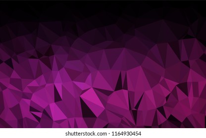 Dark Pink vector polygonal template. Colorful abstract illustration with gradient. The best triangular design for your business.