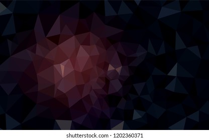 Dark Pink vector polygonal template. Polygonal abstract illustration with gradient. Triangular pattern for your design.