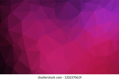 Dark Pink vector polygonal template. Shining illustration, which consist of triangles. The polygonal design can be used for your web site.