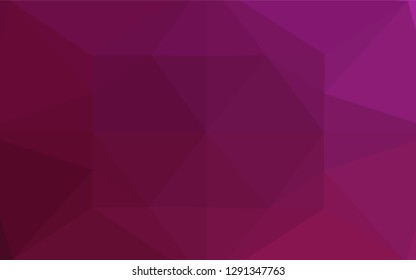 Dark Pink vector polygonal template. Colorful illustration in abstract style with gradient. The textured pattern can be used for background.