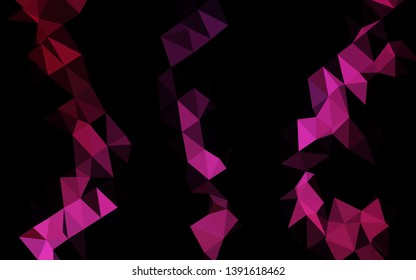 Dark Pink vector polygonal template. A sample with polygonal shapes. Brand new style for your business design.