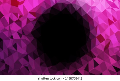 Dark Pink vector polygonal template. Colorful abstract illustration with gradient. Elegant pattern for a brand book.