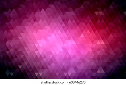 Dark Pink vector polygonal template. Colorful illustration in abstract style with gradient. The template can be used as a background for cell phones.