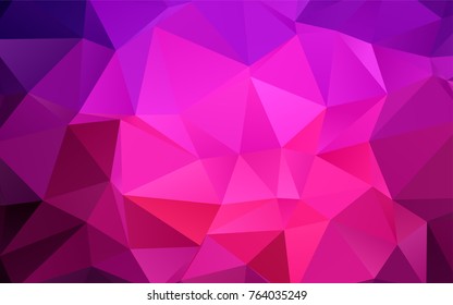 Dark Pink vector polygonal template. Glitter abstract illustration with an elegant design. A completely new design for your business.