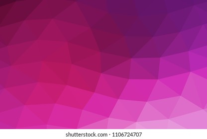 Dark Pink vector polygonal polygonal. A vague abstract illustration with gradient. A completely new design for your business.