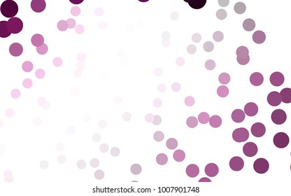 Dark Pink vector red banner with set of circles, dots. Donuts Background. Creative Design Template. Technological halftone illustration.