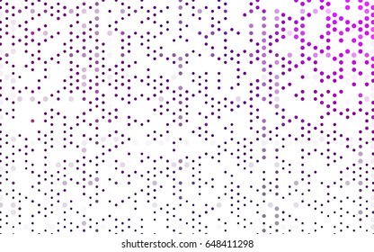 Dark Pink vector red banner with set of circles, dots. Donuts Background. Creative Design Template. Technological halftone illustration.