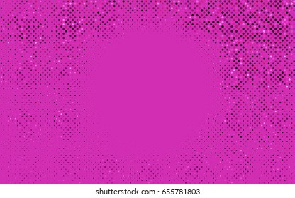 Dark Pink vector red banner with set of circles, dots. Donuts Background. Creative Design Template. Technological halftone illustration.