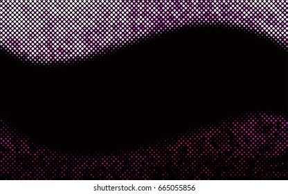 Dark Pink vector red banner with set of circles, dots. Donuts Background. Creative Design Template. Technological halftone illustration.