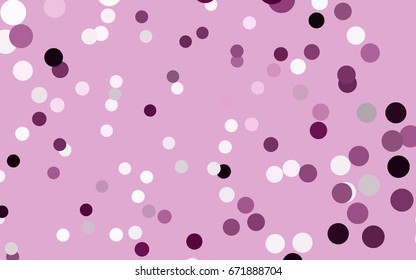 Dark Pink vector red banner with set of circles, dots. Donuts Background. Creative Design Template. Technological halftone illustration.