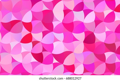 Dark Pink vector red banner with set of circles, dots. Donuts Background. Creative Design Template. Technological halftone illustration.