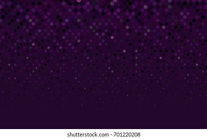 Dark Pink vector red banner with set of circles, dots. Donuts Background. Creative Design Template. Technological halftone illustration.