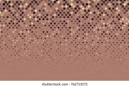 Dark Pink vector red banner with set of circles, dots. Donuts Background. Creative Design Template. Technological halftone illustration.