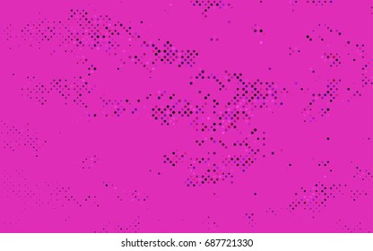 Dark Pink vector red pattern of geometric circles, shapes. Colorful mosaic banner. Geometric background with colored disks.