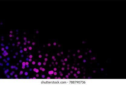 Dark Pink vector red pattern of geometric circles, shapes. Colorful mosaic banner. Geometric background with colored disks.