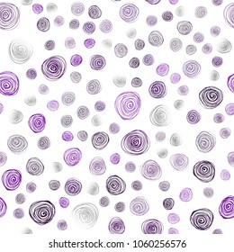 Dark Pink vector seamless abstract doodle pattern. Doodle illustration of flowers in Origami style with gradient. Brand-new style for your business design.