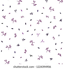 Dark Pink vector seamless abstract pattern with leaves. leaves on blurred abstract background with gradient. Design for textile, fabric, wallpapers.