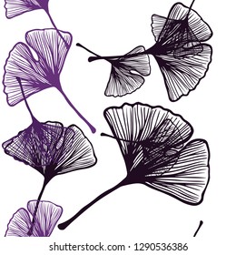 Dark Pink vector seamless abstract pattern with leaves. New colorful illustration in doodle style with leaves. Pattern for trendy fabric, wallpapers.