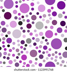Dark Pink vector seamless backdrop with dots. Modern abstract illustration with colorful water drops. Pattern can be used as texture of wallpapers.