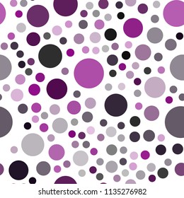 Dark Pink vector seamless backdrop with dots. Blurred bubbles on abstract background with colorful gradient. Pattern can be used as texture of wallpapers.