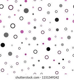 Dark Pink vector seamless backdrop with dots. Glitter abstract illustration with blurred drops of rain. Pattern for design of fabric, wallpapers.