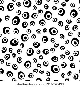 Dark Pink vector seamless backdrop with dots, spots. Blurred decorative design in abstract style with bubbles. Pattern for trendy fabric, wallpapers.