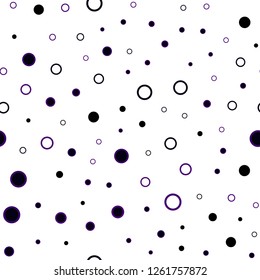 Dark Pink vector seamless backdrop with dots. Abstract illustration with colored bubbles in nature style. Template for business cards, websites.