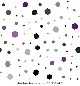 Dark Pink vector seamless background with hexagons. Glitter abstract illustration in hexagonal style. New template for your brand book.