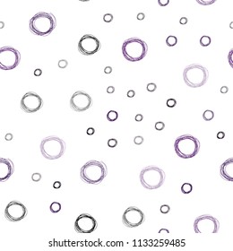 Dark Pink vector seamless background with bubbles. Modern abstract illustration with colorful water drops. Pattern can be used for futuristic ad, booklets.