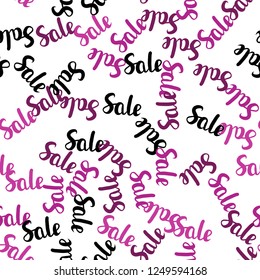Dark Pink vector seamless background with 70, 90 % signs of sales. Colorful set of  percentage signs in simple style. Template for season sales, shopping ads.