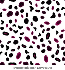 Dark Pink vector seamless background with bubbles. Glitter abstract illustration with blurred drops of rain. Pattern for trendy fabric, wallpapers.