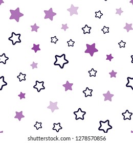 Dark Pink vector seamless background with colored stars. Shining colored illustration with stars. Design for wallpaper, fabric makers.