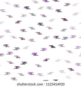 Dark Pink vector seamless cover with long lines. Glitter abstract illustration with colored sticks. The pattern can be used for busines ad, booklets, leaflets