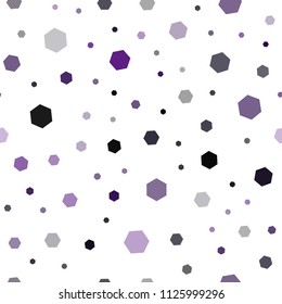 Dark Pink vector seamless cover with set of hexagons. Design in abstract style with hexagons. New template for your brand book.