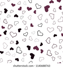 Dark Pink vector seamless cover with Shining hearts. Illustration with hearts in love concept for valentine's day. Beautiful design for your business advert of anniversary.